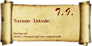 Tuzson István névjegykártya