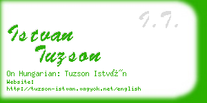 istvan tuzson business card